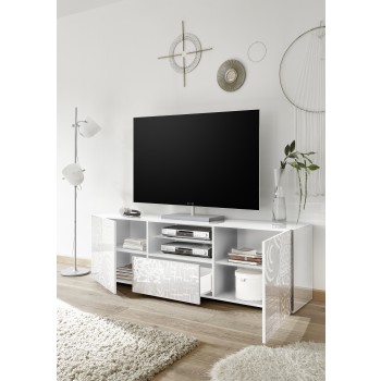 MIRO TV-Unterschrank 2 Türen und 1 Schublade 181x57x43 cm weiß