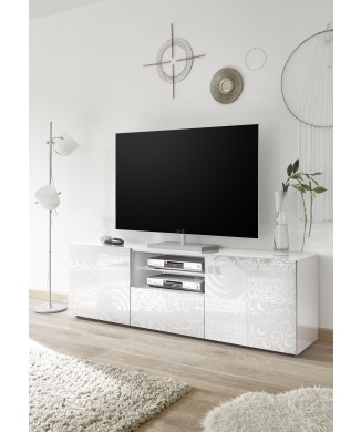 MIRO TV-Unterschrank 2 Türen und 1 Schublade 181x57x43 cm weiß