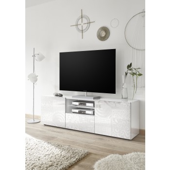 MIRO TV-Unterschrank 2 Türen und 1 Schublade 181x57x43 cm weiß