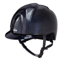 POLIERTER BLAUER UND SCHWARZER E-LIGHT-CARBON-HELM, METALLBLAUES VISIER UND 3 METALLBLAUE EINSÄTZE