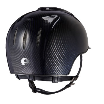 POLIERTER BLAUER UND SCHWARZER E-LIGHT-CARBON-HELM / METALLBLAUES VISIER UND EDELSTAHLGITTER