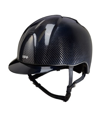 POLIERTER BLAUER UND SCHWARZER E-LIGHT-CARBON-HELM / METALLBLAUES VISIER UND EDELSTAHLGITTER