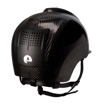 GLÄNZENDER SCHWARZER E-LIGHT CARBON-HELM MIT MATTSCHWARZEM VISIER UND 2 MATTSCHWARZEN EINSÄTZEN