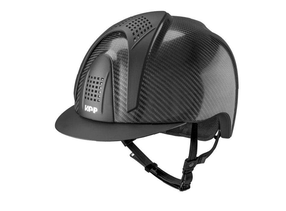 GLÄNZENDER SCHWARZER E-LIGHT CARBON-HELM MIT MATTSCHWARZEM VISIER UND 3 MATTSCHWARZEN EINSÄTZEN