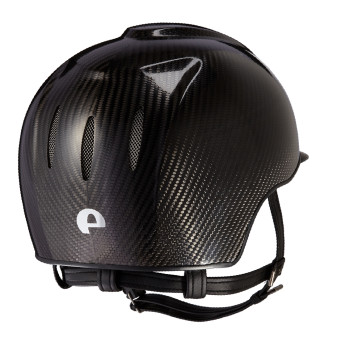 GLÄNZENDER SCHWARZER E-LIGHT-CARBON-HELM MIT MATTSCHWARZEM VISIER UND EDELSTAHLGRILL PROMO