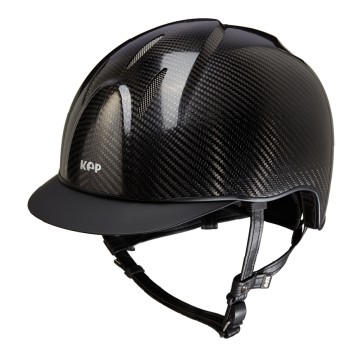 GLÄNZENDER SCHWARZER E-LIGHT-CARBON-HELM MIT MATTSCHWARZEM VISIER UND EDELSTAHLGITTER