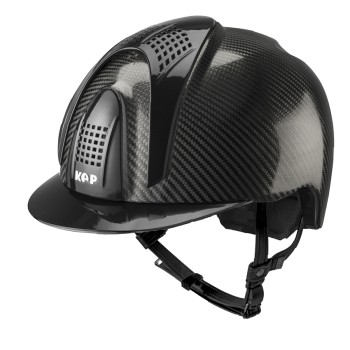 GLÄNZENDER SCHWARZER E-LIGHT-CARBON-HELM MIT METALLIC-SCHWARZEM VISIER UND 3 METALLIC-SCHWARZEN EINSÄTZEN