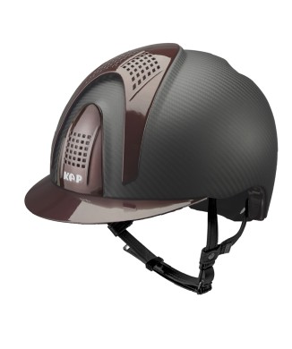 MATTSCHWARZER E-LIGHT-CARBON-HELM MIT METALLISCHEM BURGUND-VISIER UND 3 METALLISCHEN BURGUND-EINSÄTZEN