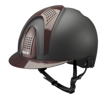 MATTSCHWARZER E-LIGHT-CARBON-HELM MIT METALLISCHEM BURGUND-VISIER UND 3 METALLISCHEN BURGUND-EINSÄTZEN