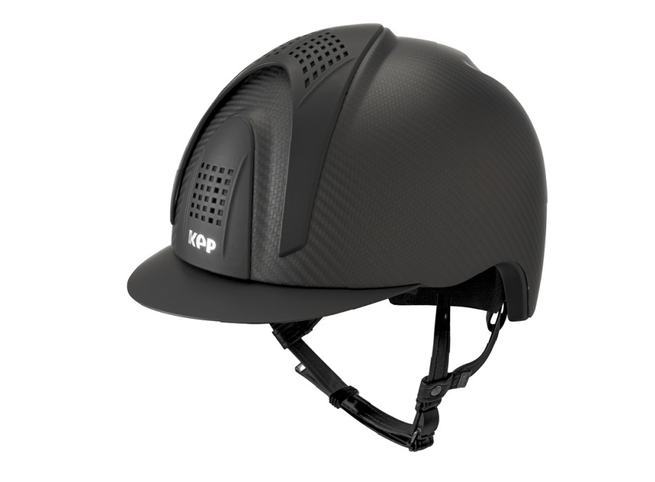 MATTSCHWARZER E-LIGHT CARBON-HELM MIT MATTSCHWARZEM VISIER UND 3 MATTSCHWARZEN EINSÄTZEN