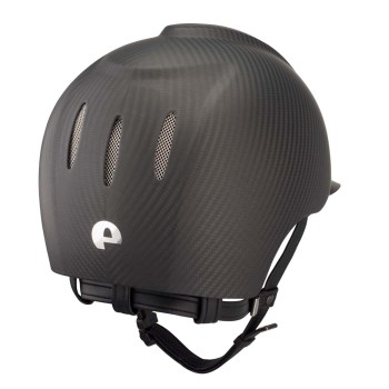 MATTSCHWARZER E-LIGHT-CARBON-HELM MIT MATTSCHWARZEM VISIER UND EDELSTAHLGITTER