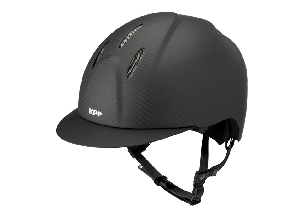 MATTSCHWARZER E-LIGHT-CARBON-HELM MIT MATTSCHWARZEM VISIER UND EDELSTAHLGITTER