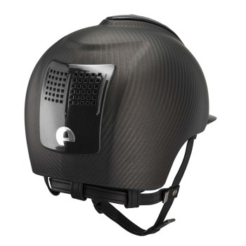 MATTSCHWARZER E-LIGHT CARBON-HELM MIT METALLSCHWARZEM VISIER UND 2 METALLSCHWARZEN EINSÄTZEN