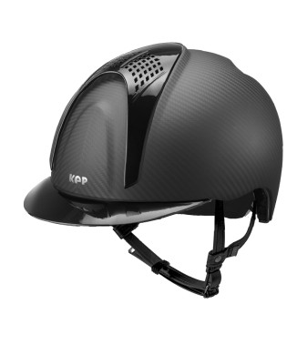 MATTSCHWARZER E-LIGHT CARBON-HELM MIT METALLSCHWARZEM VISIER UND 2 METALLSCHWARZEN EINSÄTZEN