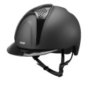 MATTSCHWARZER E-LIGHT CARBON-HELM MIT METALLSCHWARZEM VISIER UND 2 METALLSCHWARZEN EINSÄTZEN