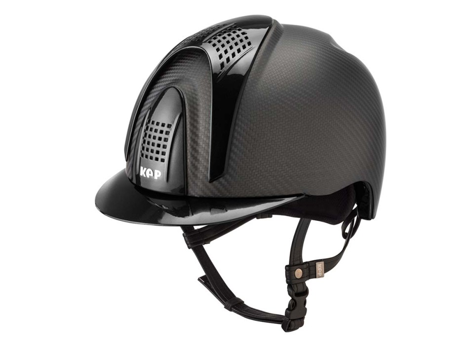 MATTSCHWARZER E-LIGHT CARBON-HELM MIT METALLSCHWARZEM VISIER UND 3 METALLSCHWARZEN EINSÄTZEN