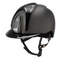 MATTSCHWARZER E-LIGHT CARBON-HELM MIT METALLSCHWARZEM VISIER UND 3 METALLSCHWARZEN EINSÄTZEN