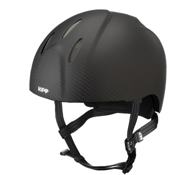 MATTSCHWARZER E-LIGHT-CARBON-HELM OHNE VISIER / EDELSTAHLGITTER / STANDARDGURT