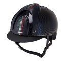 E-LIGHT SHINE BLUE CARBON HELM MIT SWAROVSKI ITALIEN FLAGGE