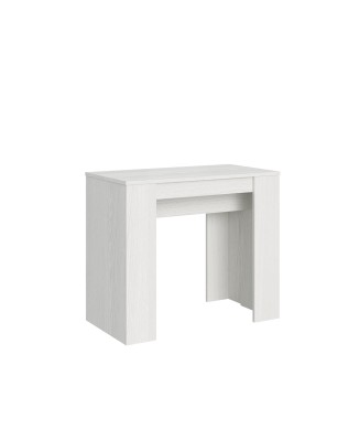 Basiskonsole - Ausziehbare Konsole 90x48/204 cm Basic Small White Ash