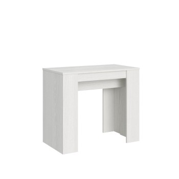 Basiskonsole - Ausziehbare Konsole 90x48/204 cm Basic Small White Ash