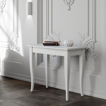 Sabre Console - Ausziehbare Konsole 90x48/204 cm Sabre Small White Ash