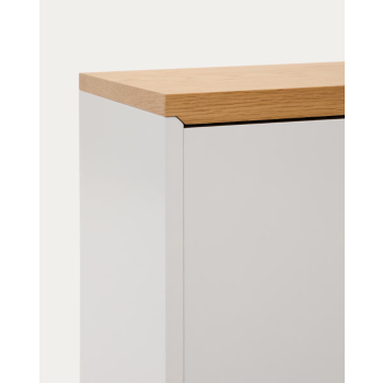 Abilen 3-türiges Sideboard aus Eichenfurnier und weißem Lack 180 x 75 cm FSC 100 %