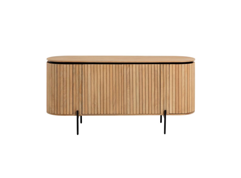 Licia Sideboard mit 4 Türen aus massivem Mangoholz