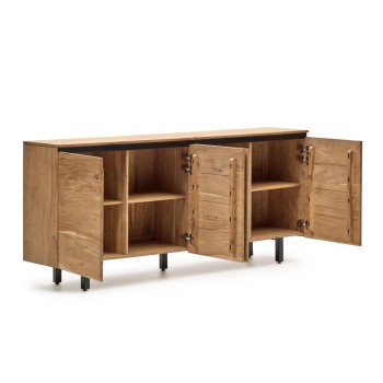 Uxue-Sideboard aus massivem Akazienholz, natürliches Finish