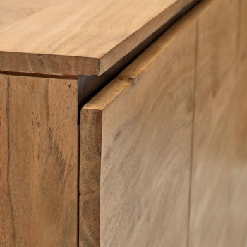 Uxue-Sideboard aus massivem Akazienholz, natürliches Finish