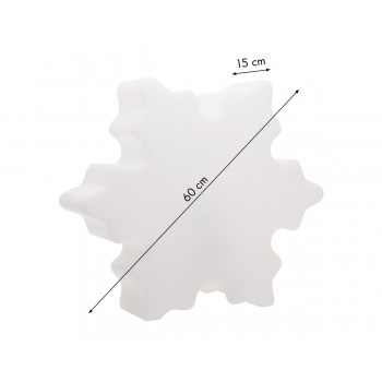 Leuchtender Schneekristall 60 cm 32436W 8 Seasons Design