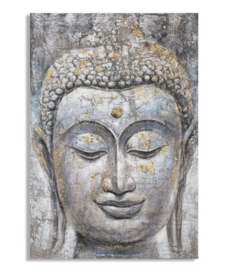 MALEREI AUF LEINWAND GESICHT BUDDHA LICHT -A-