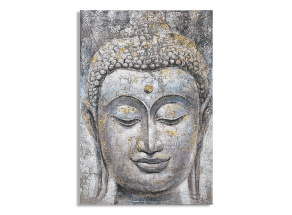 MALEREI AUF LEINWAND GESICHT BUDDHA LICHT -A-