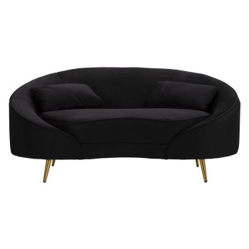 OSLO 2-SITZER-SOFA MIT SCHWARZEN KISSEN