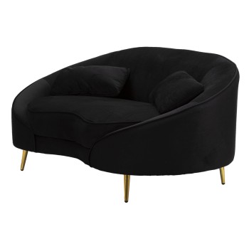 OSLO 2-SITZER-SOFA MIT SCHWARZEN KISSEN