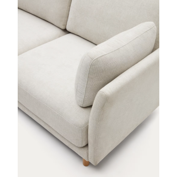 3-Sitzer-Sofa Gilma Perlmuttstoff-Chaiselongue rechts/links 261 cm