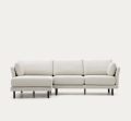 3-Sitzer-Sofa Gilma Perlmuttstoff-Chaiselongue rechts/links 261 cm