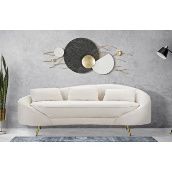 OSLO 3-SITZ-SOFA MIT CREMEKISSEN