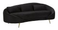 OSLO 3-SITZ-SOFA MIT SCHWARZEN KISSEN