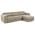 Hellgraues 3-Sitzer-Ecksofa 290 „Atlanta“ und graues Stoff-Lounge-Sofa 290