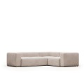 Beiges 3-Sitzer-Ecksofa Blok 290 x 230 cm /