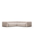 Beiges 4-Sitzer-Ecksofa Blok 290 x 290 cm