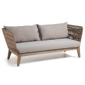 Belleny 3-Sitzer-Sofa aus beigem Seil und Massivholz