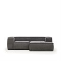 Blok Sofa 2-Sitzer Chaiselongue rechts in dickem Cord