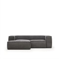 Blok Sofa 2-Sitzer Chaiselongue links in dickem Cord