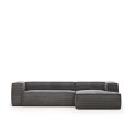 Blok Sofa 3-Sitzer Chaiselongue rechts in dickem Cord