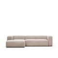 Blok 3-Sitzer-Sofa mit linker beige Chaiselongue 300 cm