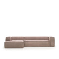 Blok Sofa 4-Sitzer Chaiselongue links in dickem Cord PROMO