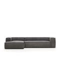 Blok Sofa 4-Sitzer Chaiselongue links in dickem Cord