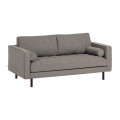 Debra 2-Sitzer hellgraues Sofa 182 cm grau